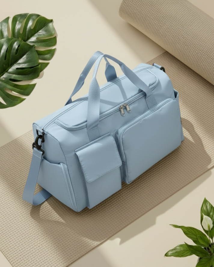 BLUE LILIES – STYLISH SPORTS FITNESS BAG