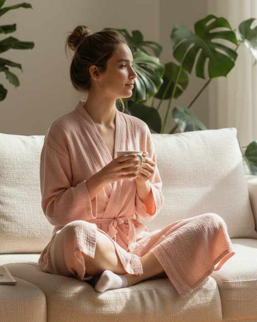 PINK MILLIE – COTTON HOME SPA ROBE