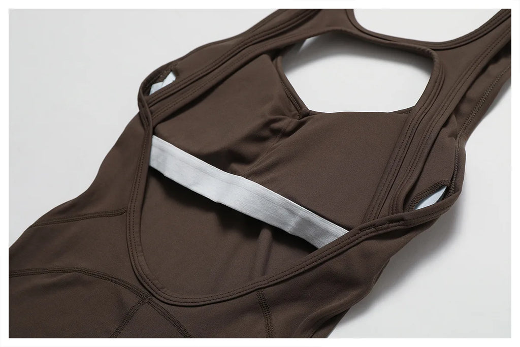 COFFEE JASMINE – ELEGANT FITNESS BODYSUIT