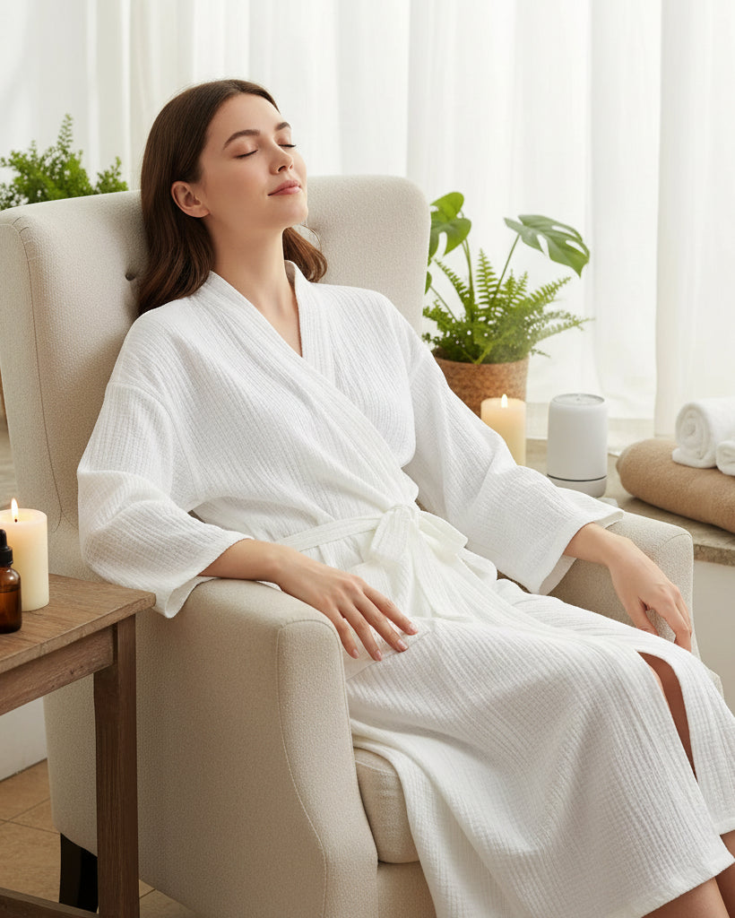 WHITE MILLIE – COTTON HOME SPA ROBE