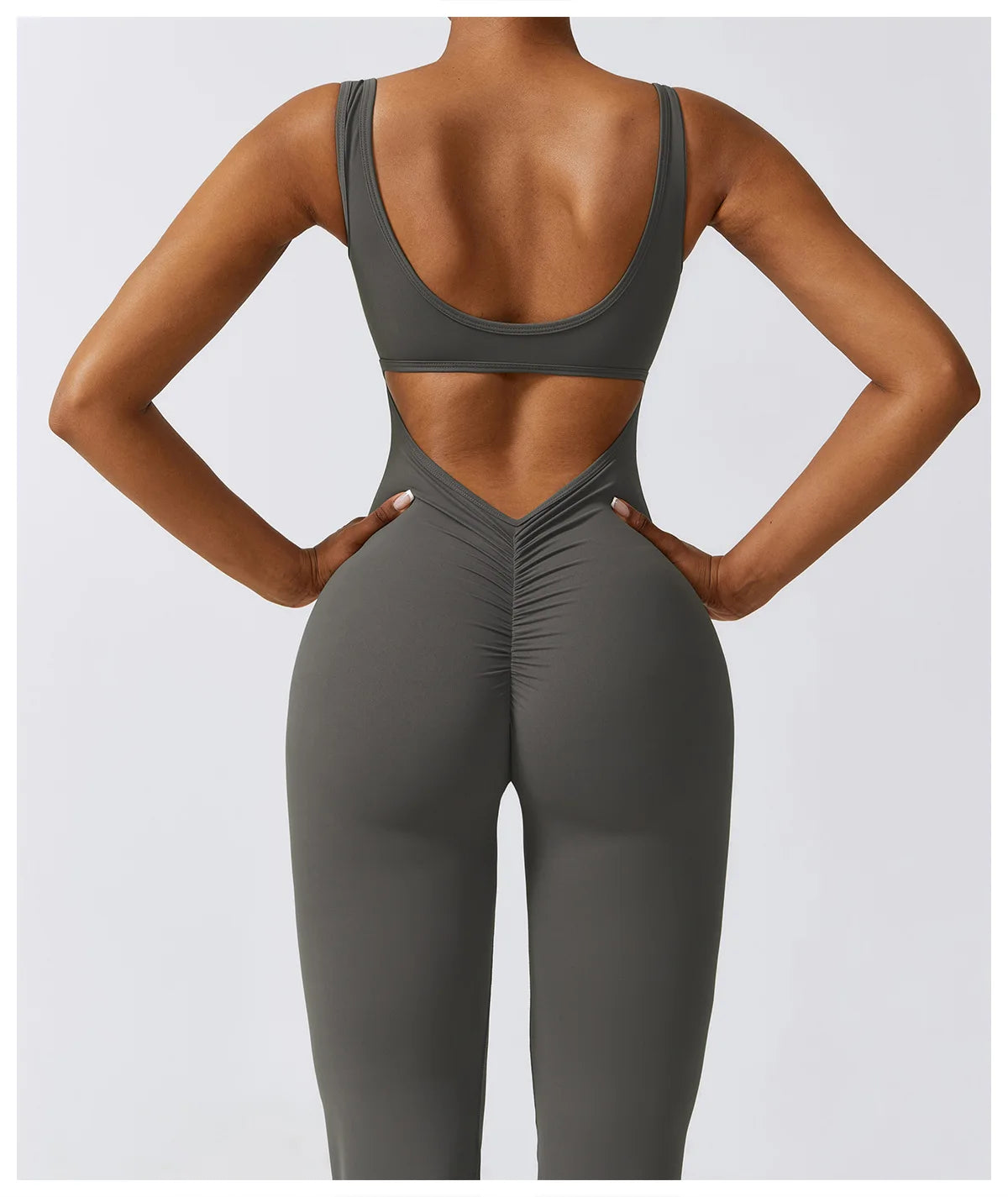 GREY SOPHIE – PUSH-UP FITNESS BODYSUIT