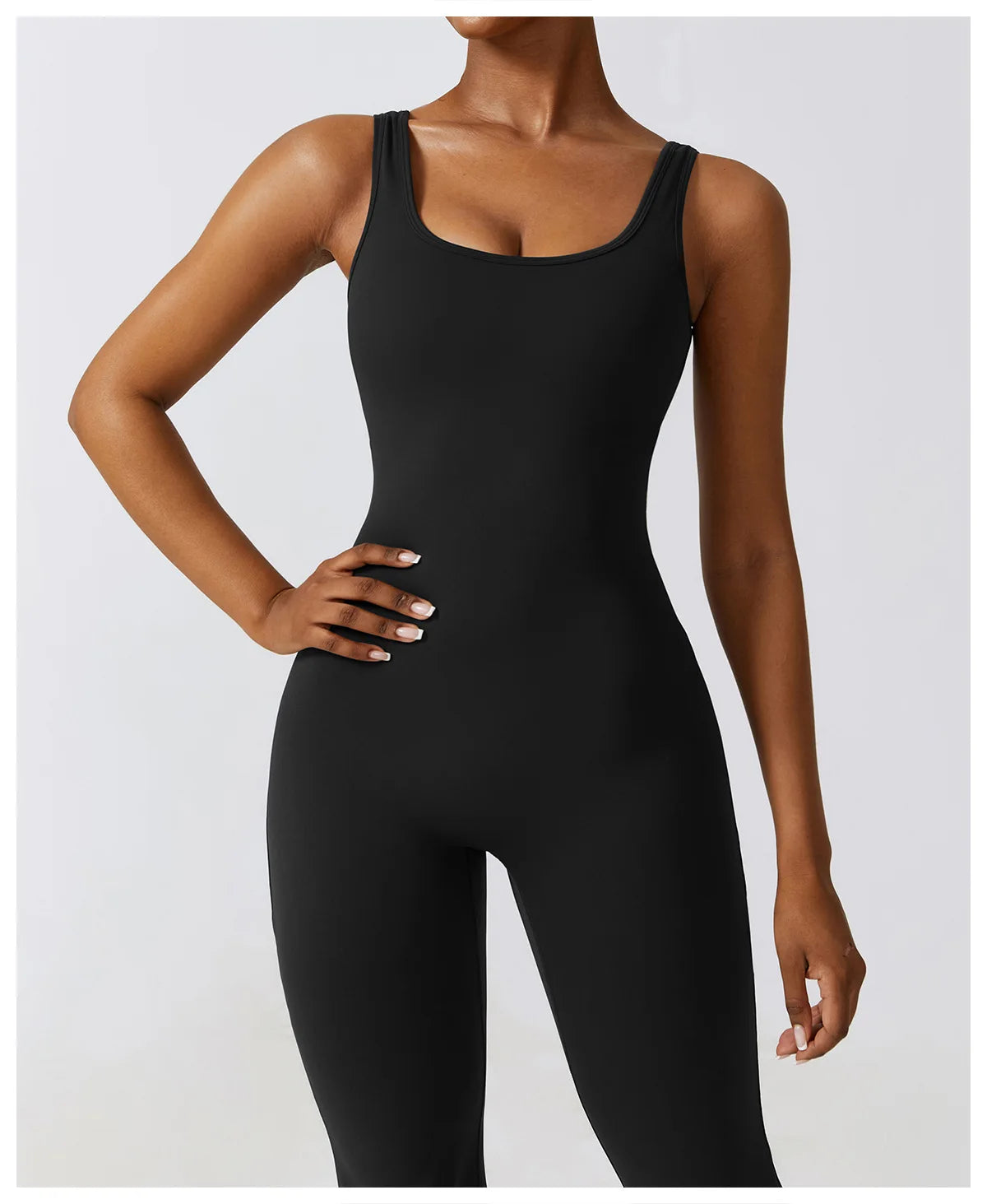 BLACK SOPHIE – PUSH-UP FITNESS BODYSUIT