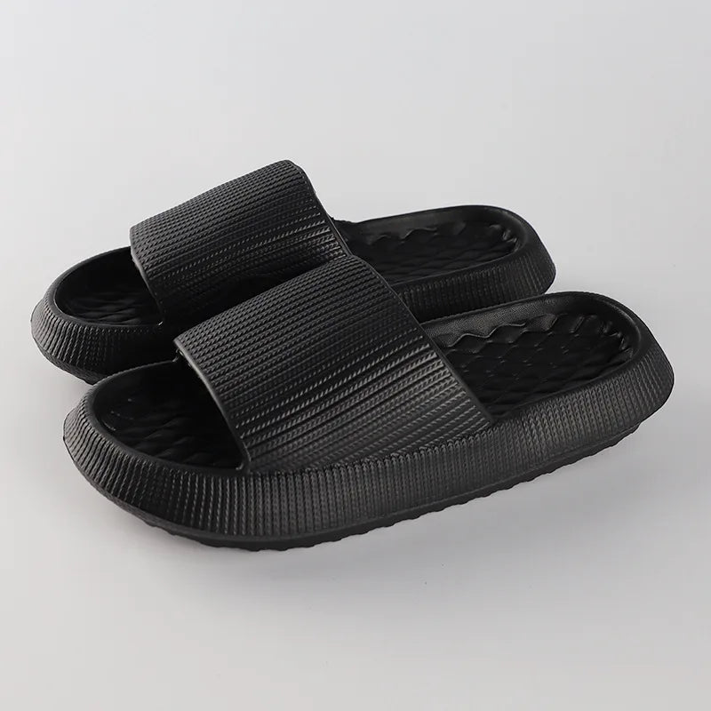 BLACK DANDELION – EVA PLATFORM SLIPPERS