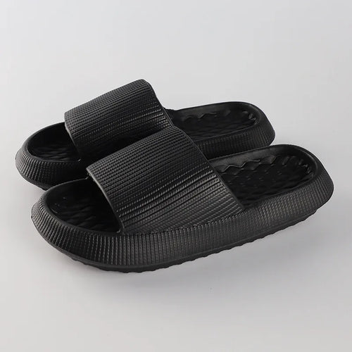 BLACK DANDELION – EVA PLATFORM SLIPPERS