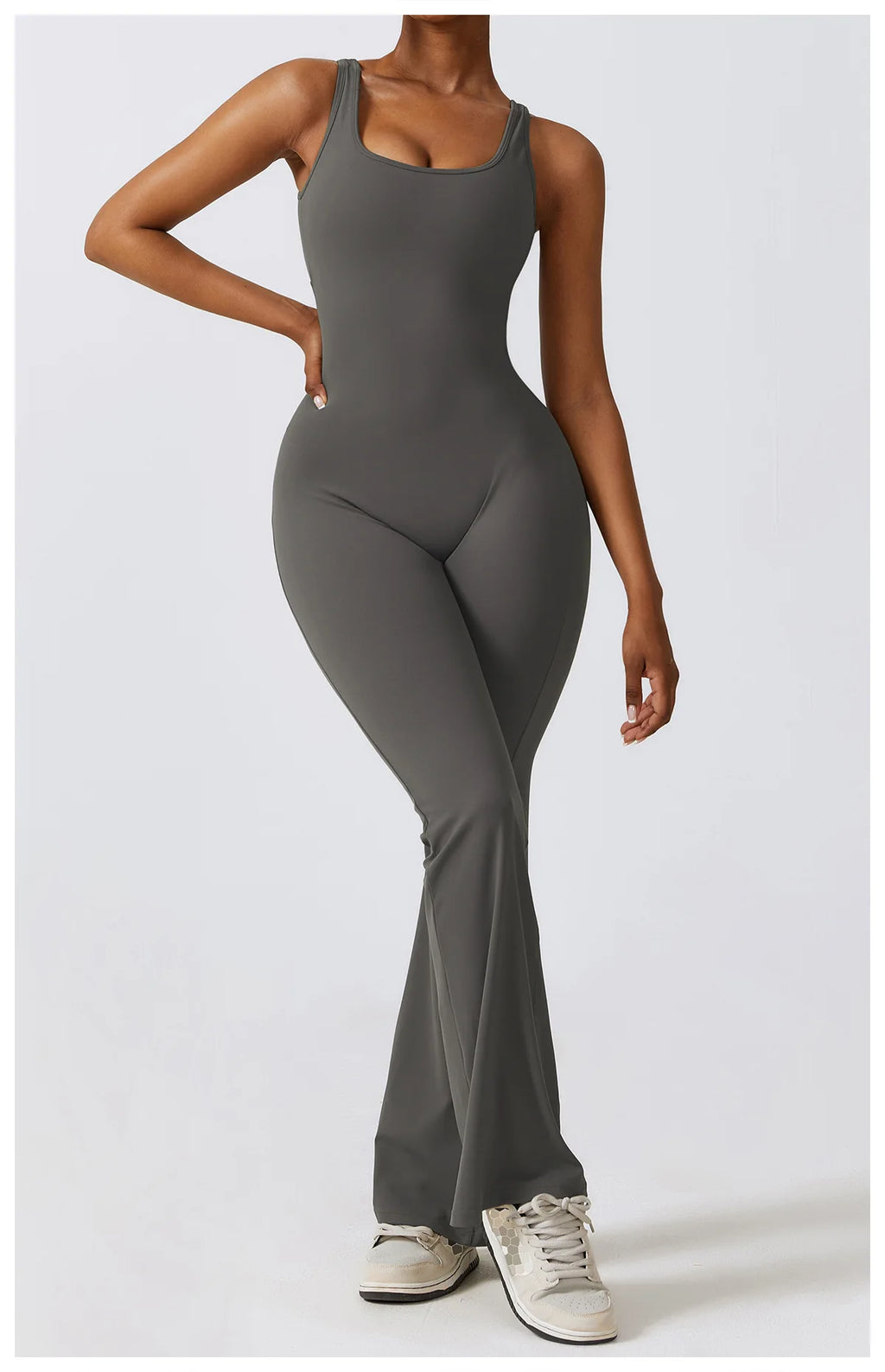 GREY SOPHIE – PUSH-UP FITNESS BODYSUIT