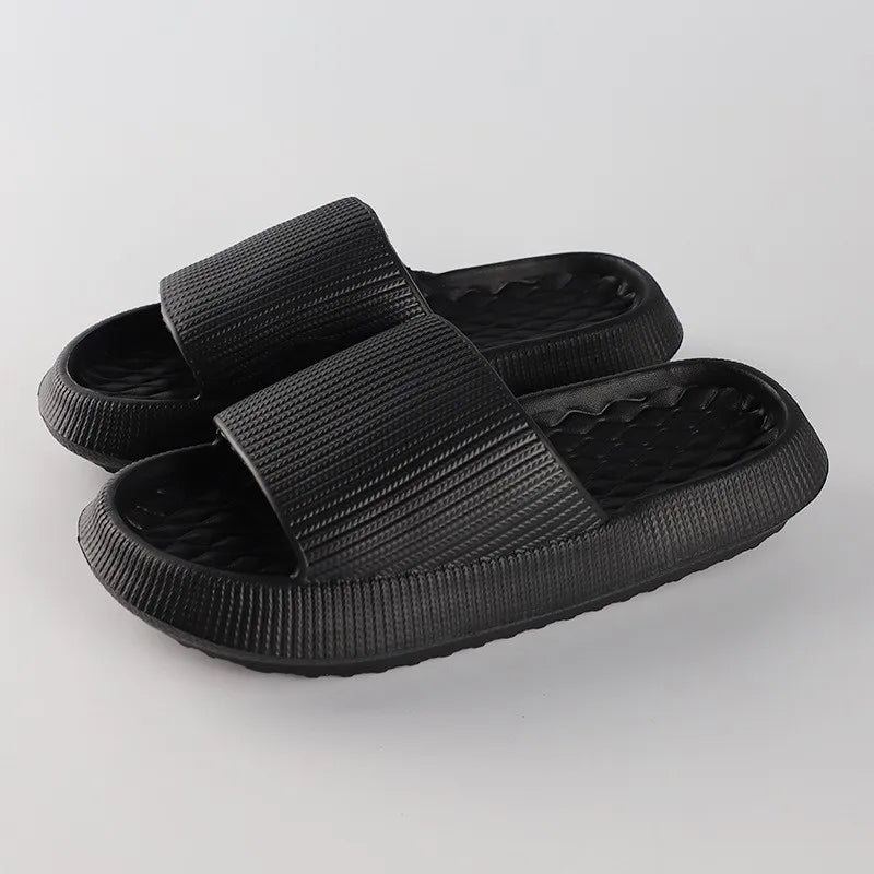 BLACK DANDELION – EVA PLATFORM SLIPPERS