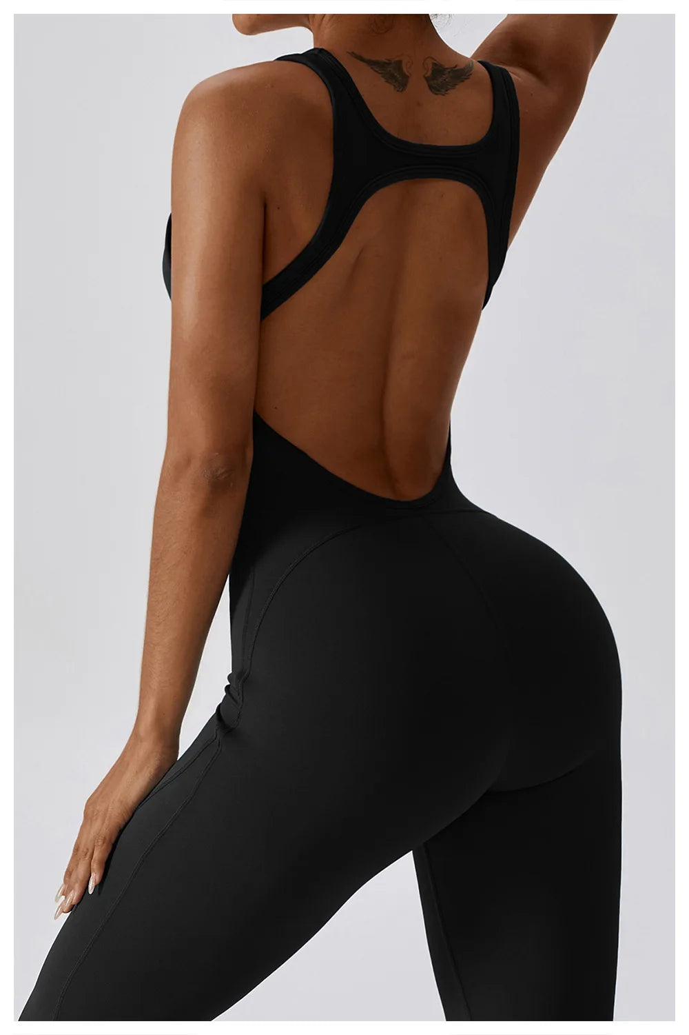 BLACK JASMINE – ELEGANT FITNESS BODYSUIT