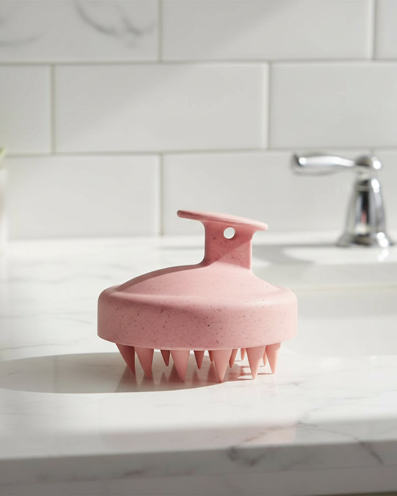 PINK BLOSSOM - SILICONE SCALP & BODY MASSAGE BRUSH
