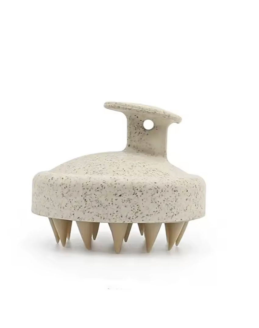 WHITE BLOSSOM - SILICONE SCALP & BODY MASSAGE BRUSH