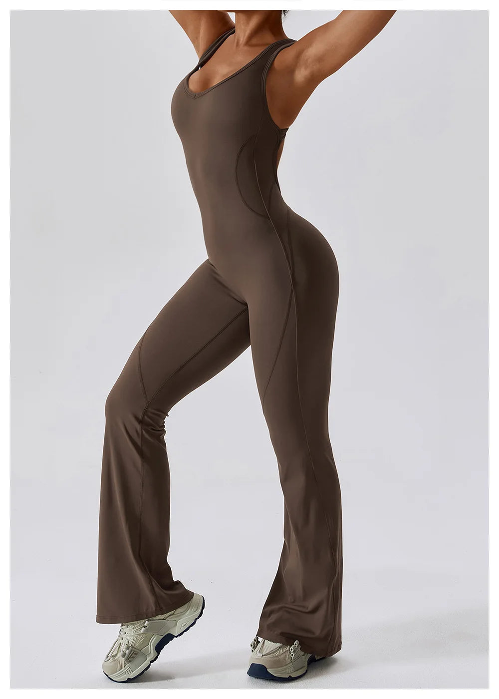 COFFEE JASMINE – ELEGANT FITNESS BODYSUIT